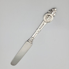 TIFFANY & CO Antique Sterling Silver Dessert Knife PAT 1864 Gorham Medallion picture