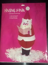 Vtg NOS American Greeting Singing Santa 17” Christmas Decoration 1963 SEALED picture