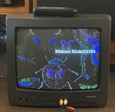 Vtg Toshiba 13A22 13in CRT TV Black Retro Gaming Monitor - AV Tested Works picture