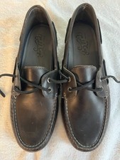 Sperry Gold Cup Men's 10.5 M Charcoal Leather 2-Eye Boat Shoes Top Sider picture