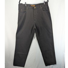 SAVANE Men's Black Straight Leg Jeans 36x32 100% Cotton Classic Fit picture