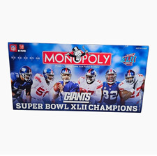 Monopoly New York Giants Super Bowl XLII Champions Board Game Open Box Sealed picture