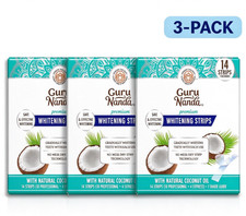 3pc Guru NEW Nanda Whitening Strips 7-day treatment 7 Packets-2 Strips per pack picture