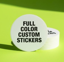 Custom Printed Full Color Logo Stickers Waterproof UV Resistant | Upload Artwork picture