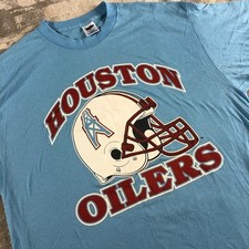 NFL Logo Houston Oilers Light Blue T shirt Football Team S-5XL NH1043 picture