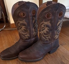 Justin’s Stampede Men’s Western Cowboy Boots Size 11 EE Excellent Condition picture