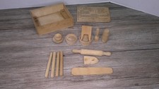 antique Polly Pet children household play set very rare in original wooden box N picture