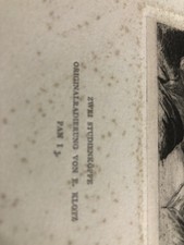 ANTIQUE ETCHING PRINT E. KLOTZ
