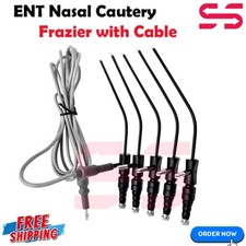 Monopolar ENT Nasal Electro Cautery Frazier Suction Tube 6,7,8,9,10 FR & Cable picture