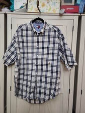 XL VTG 90s Tommy Hilfiger Men’s Collared Button Down Shirt 100% Cotton Excellent picture
