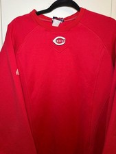 Majestic Cincinnati Reds MLB Therma Base Pullover Sweatshirt Red XL picture