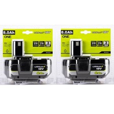 2PACK For RYOBI 18V 8.0Ah P108 High Capacity Battery 18Volt Lithium-Ion One Plus picture