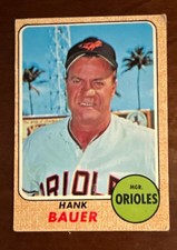 Topps Baseball 1968 Topps High # Hank Bauer #513 Baltimore Orioles Base Set picture