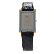 Vintage [EXCELLENT+5] SEIKO Credor 6730-5710 Tank 22K SGP20 Gold Qz Men's Watch picture