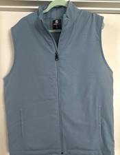 FootJoy ThermoSeries Men's Full-Zip Golf Vest Blue/Gray Sleeveless Size L picture