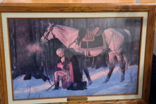 Prayer at Valley Forge Arnold Friberg RSA Framed Print George Washington Plaque picture