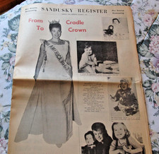 Miss Ohio / Miss America Jackie Mayer ~ Sandusky Register Newspaper from 1962 picture