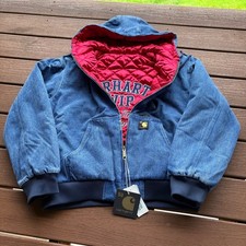 Carhartt WIP 50th Anniversary Active Jacket Reversible Denim Red Quilted XL NWT picture