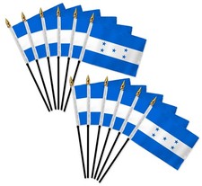 1 Dozen Honduras 4x6in Mini Handheld Country Stick Flags for Parades, Classrooms picture