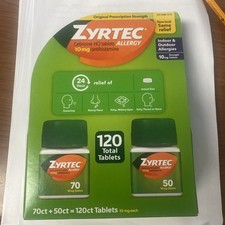 Zyrtec (10 mg) Allergy, 120 Tablets Exp 8/ 2027+ picture