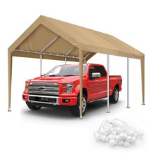 10x20 Heavy Duty Waterproof Carport Canopy Cover Beige UV Protected picture