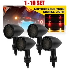 Motorcycle Amber&Red Lamp Black Bullet Turn Signal Indicator Blinker Light 4-40x picture
