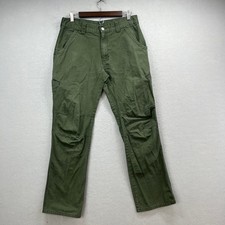 Genuine Dickies Cargo Pants Mens 34x29* Army Green Ripstop Utility Workwear picture