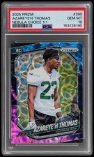 2025 Panini Prizm Azareye'h Thomas #390 PSA 10 Prizms Choice Nebula 1/1 Football picture