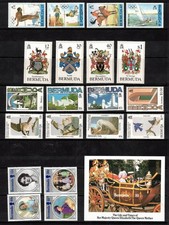 1984-1985 BERMUDA Sc #453-473 Commemorative sets + S/S Mint NH; SCV $44.60 picture