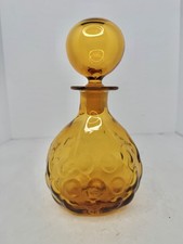 Vintage MCM Blenko 715 Decanter In Wheat 8.25” W/stopper Stunning picture