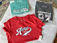 Aeropostale Women’s T-Shirts Lot of 3 Size M Classic Crew Graphic Tees New Tags picture