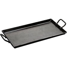 Lodge Seasoned Carbon Steel Griddle Lightweight Dual Handle Flat Top Cooking picture