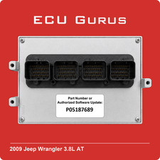 2009 Jeep Wrangler 3.8L AT Engine Computer P05187689 