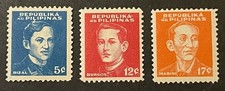 Travelstamps: Philippines Stamps Scott #N32-N34 - National Heroes - Mint MOGLH picture
