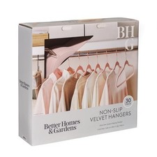 Velvet Adult Clothing Hangers, Pink, Non-Slip, Space Saving 30 Count picture