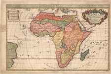 1680 William Berry Map of Africa w/ Period Handwritten Annotations picture