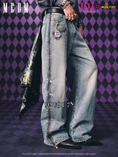 JoJo's Bizarre Adventure Plaid Leisure Jeans Wear-Resistant Loose Casual Pants picture