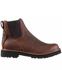 New With L.L.Bean Men's Portland Chelsea Boots Dark Russet Leather picture