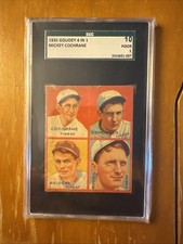 1935 Goudey 4 In 1  ( Cochrane, Gehringer ) HOF.  SGC 1 HOF picture
