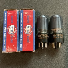 Rare NOS RCA 6V6GT tubes MATCHED Black Plate D-Get Hytron Fender Reverb L@@K picture