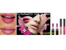 MAC LOOK IN A BOX BABY BE COOL SET BERRY BEHAVIOR NOT TOO SWEET SMOKED ROSE NIB  picture