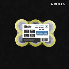 6 Big rolls Carton Sealing Clear Packing Shipping Box Tape 2 Mil 2