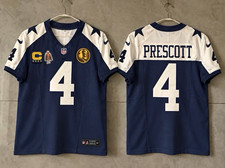 Nike Dallas Cowboys Dak Prescott #4 Football Jersey Navy/White IN GAME JERSEY picture