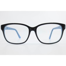 Success Wendy Eyeglass Frames Black Teal Rectangular 55-15-140 Full Rim Glasses picture