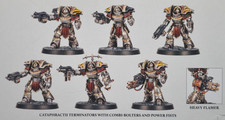 Warhammer 30k Cataphractii w/Combi-Bolters & Power Fists (6) v.26 NEW NO BOX picture