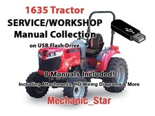 Mahindra 1635 Tractor Service Repair Manual Set - 8 MANUALS (USB) Latest Edition picture