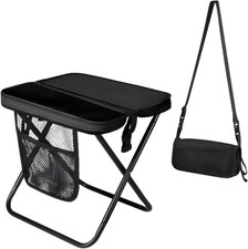 GMOX 4Pack 12in Portable Folding Stool with 2 Side Pockets Camping Chair picture