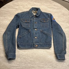 True Vintage 70s Blue Bell Maverick Denim Jacket Patches Button 36 Patch Small picture
