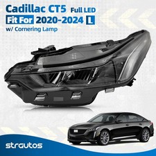 For 2020-2024 Cadillac CT5 Full LED Headlight With Cornering Lamp Left Driver picture