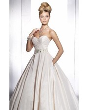 Christina Wu Ivory Silver Embellished Strapless Wedding Gown Size 10 $2100 picture